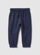 Children's blue cotton jogger trousers with regular fit_0