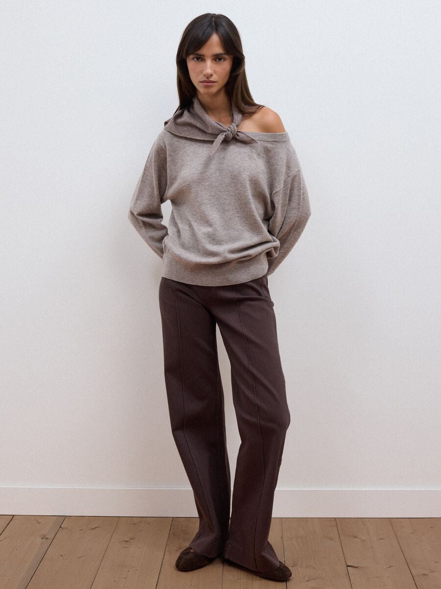 Grey pure wool boat-neck jumper_2