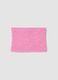 Scaldacollo rosa in lana elasticizzata a coste_0