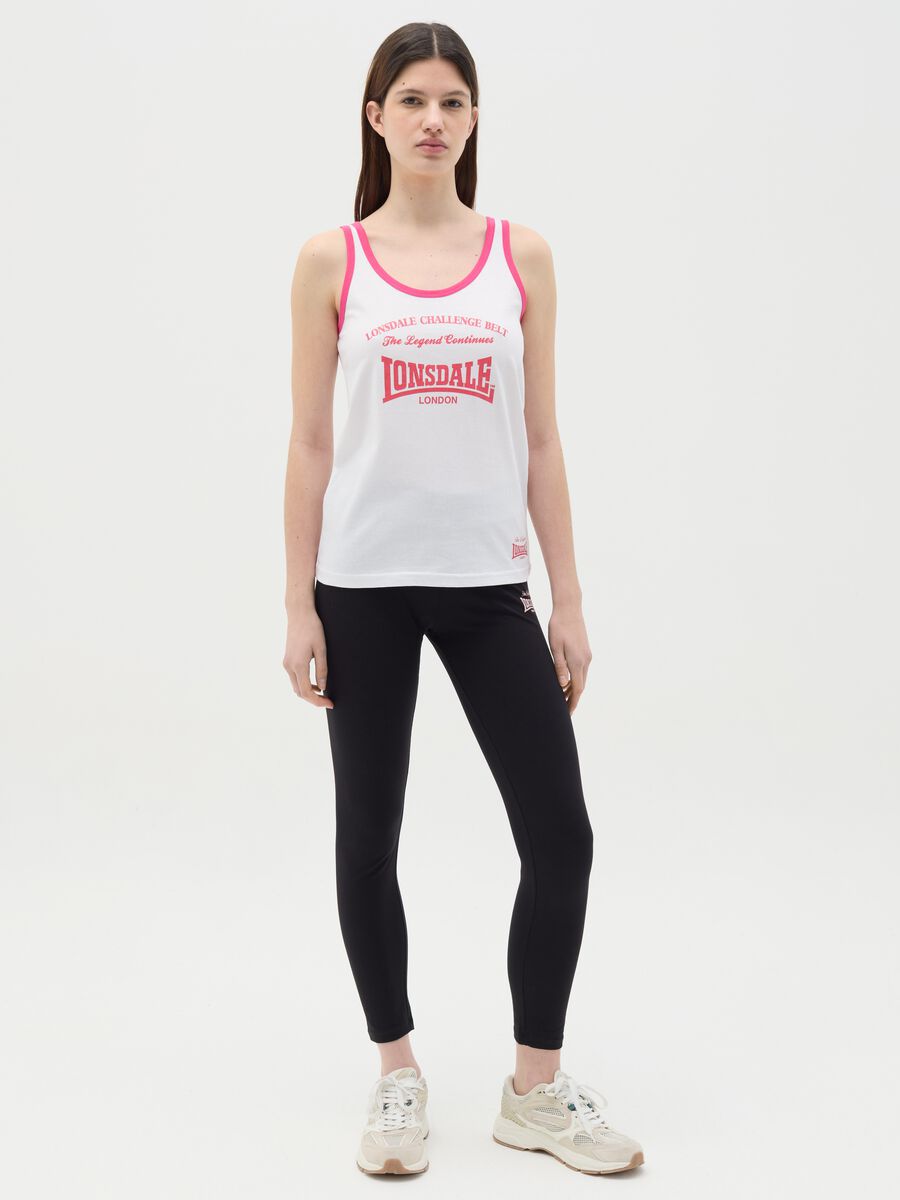 White tank top with contrast edging_1