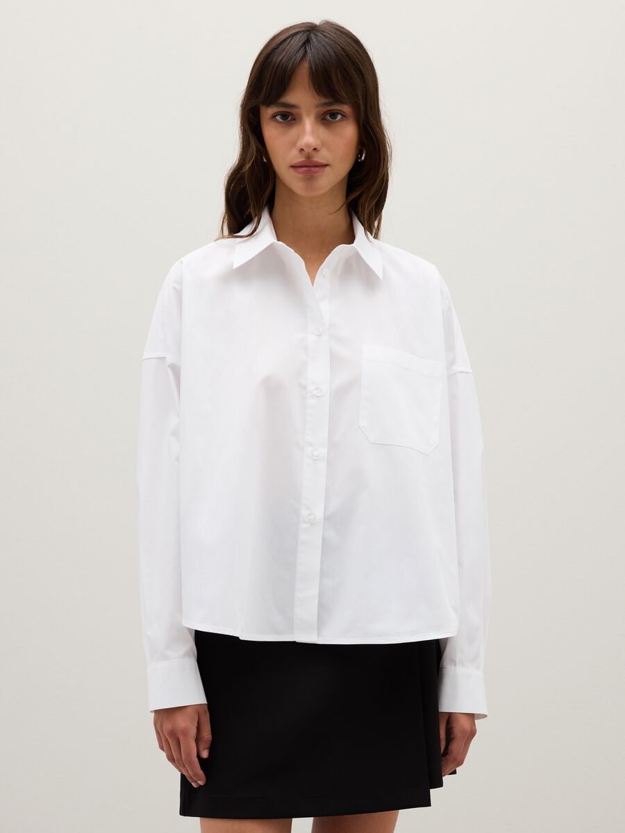Oversized pure cotton white shirt_1