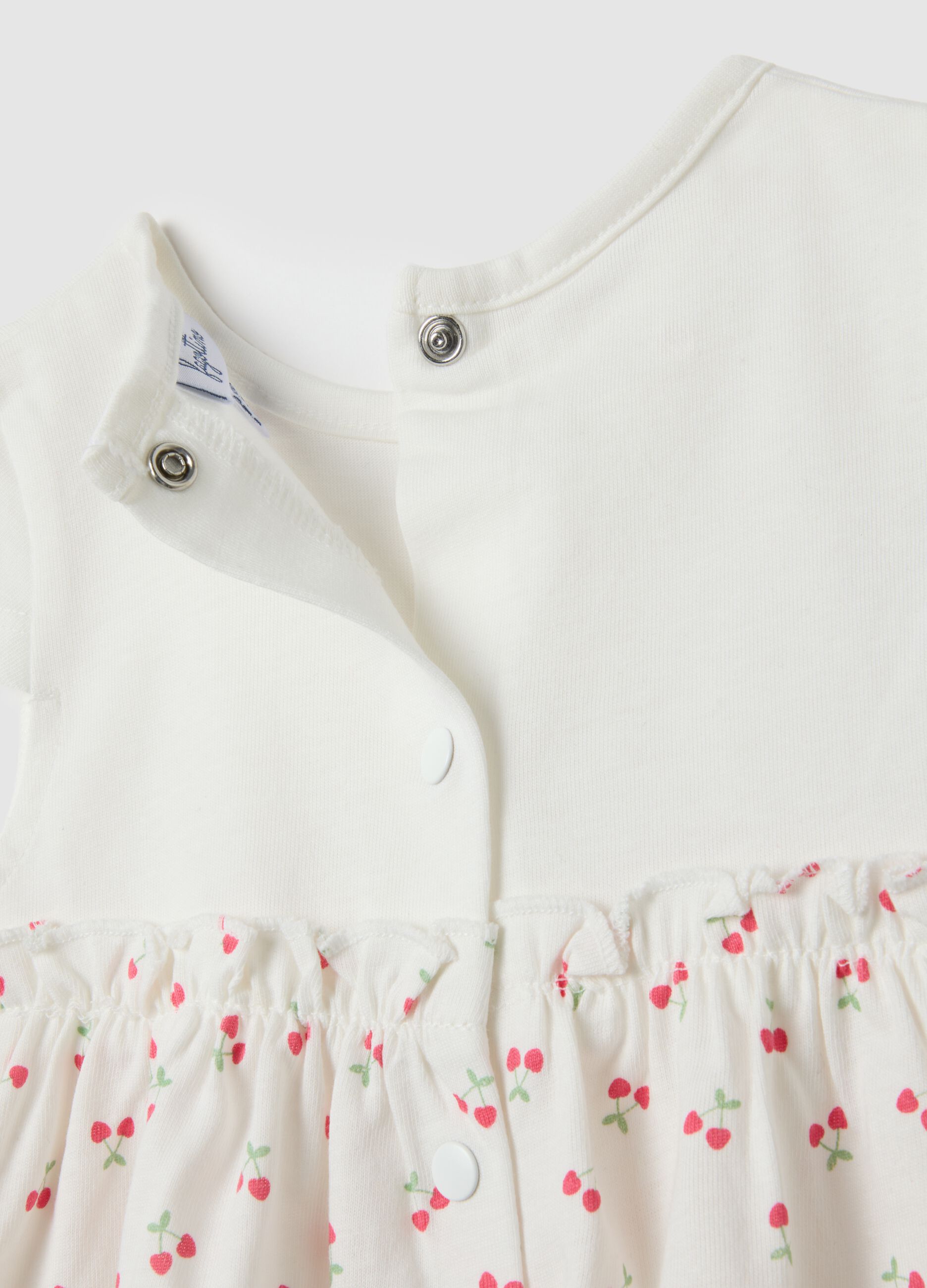 White pure cotton girl's dress set