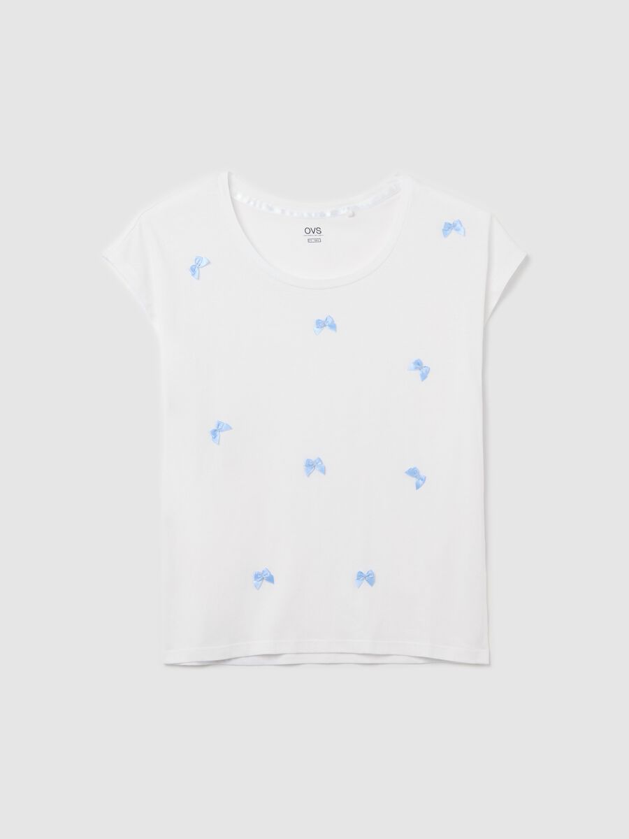 Light blue pyjama top with bows_4