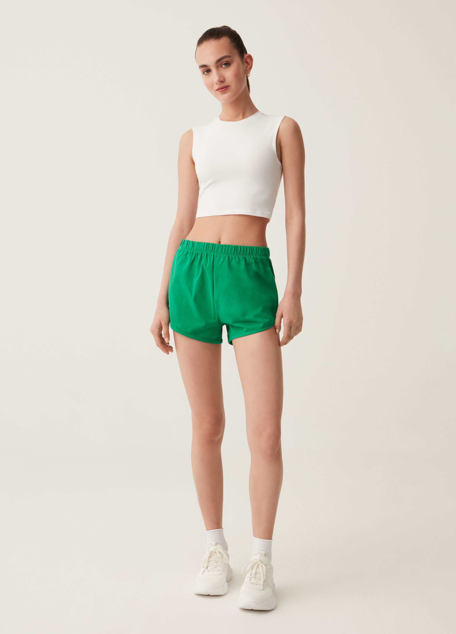 Shorts in jersey tinta unita Baby Angel_0