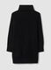 Black Stretch Wool Roll-Neck Dress_2