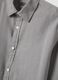 Grey linen-cotton blend shirt with regular fit_5