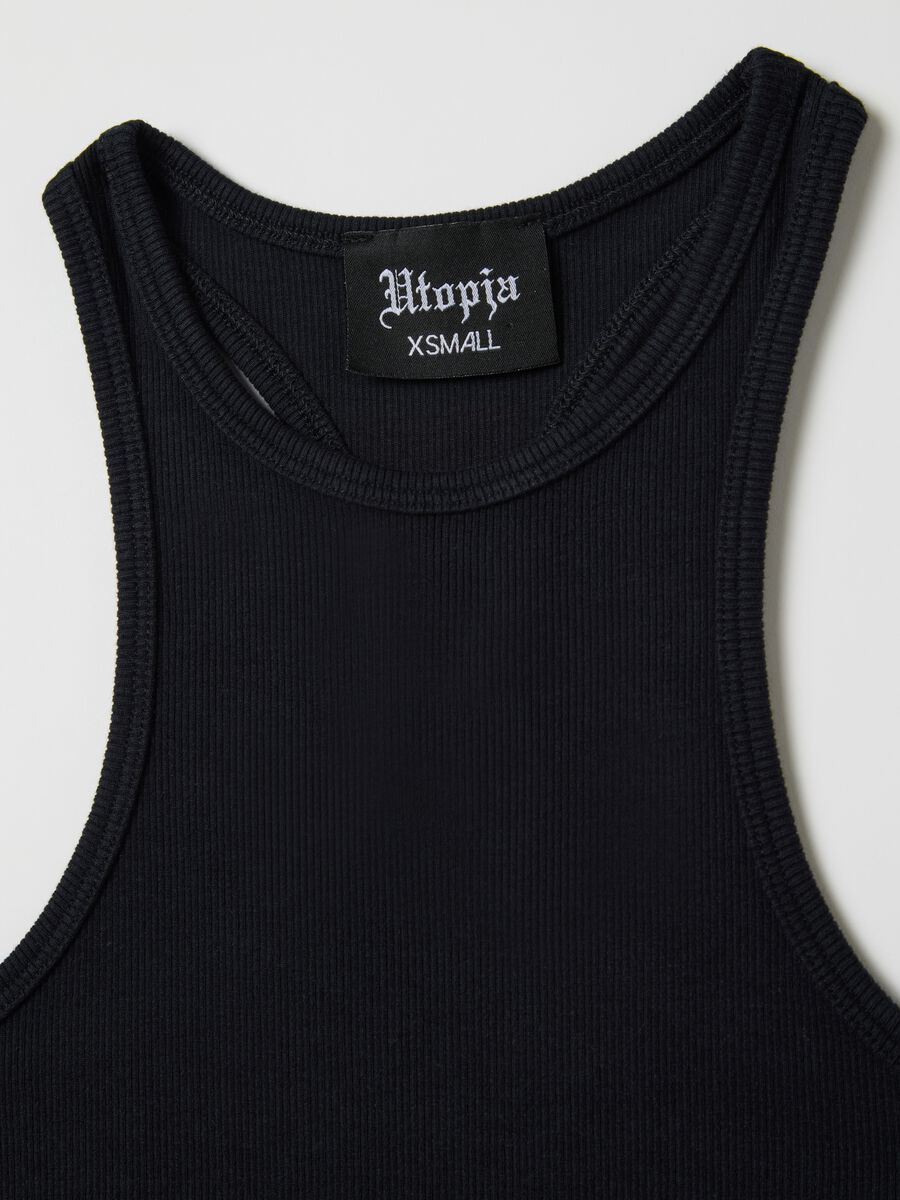 Crew Neck Black Tank Top_6