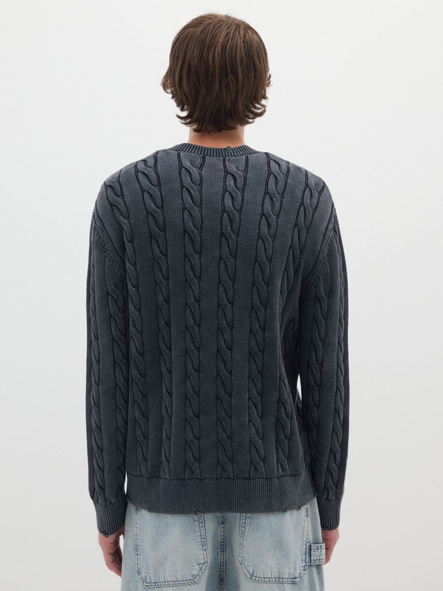 Grey pure cotton regular fit sweater_3