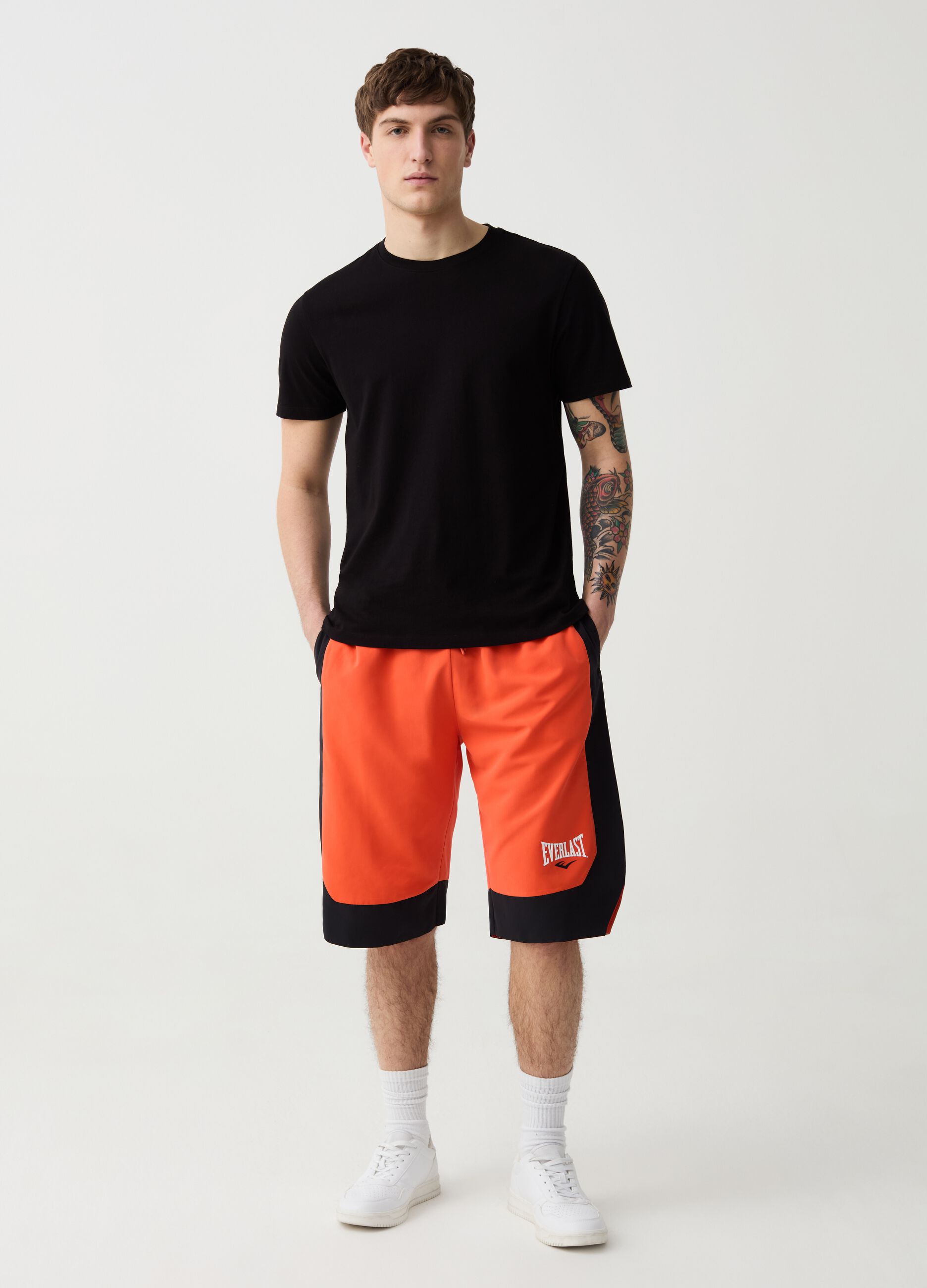 Ovs Bermuda jogger con bande a contrasto
