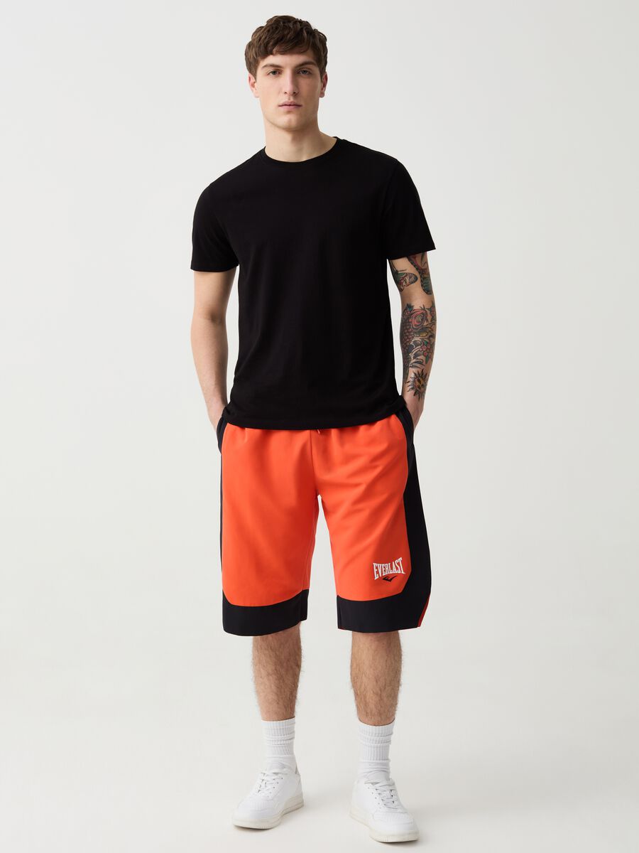 Bermuda joggers with contrasting bands_0