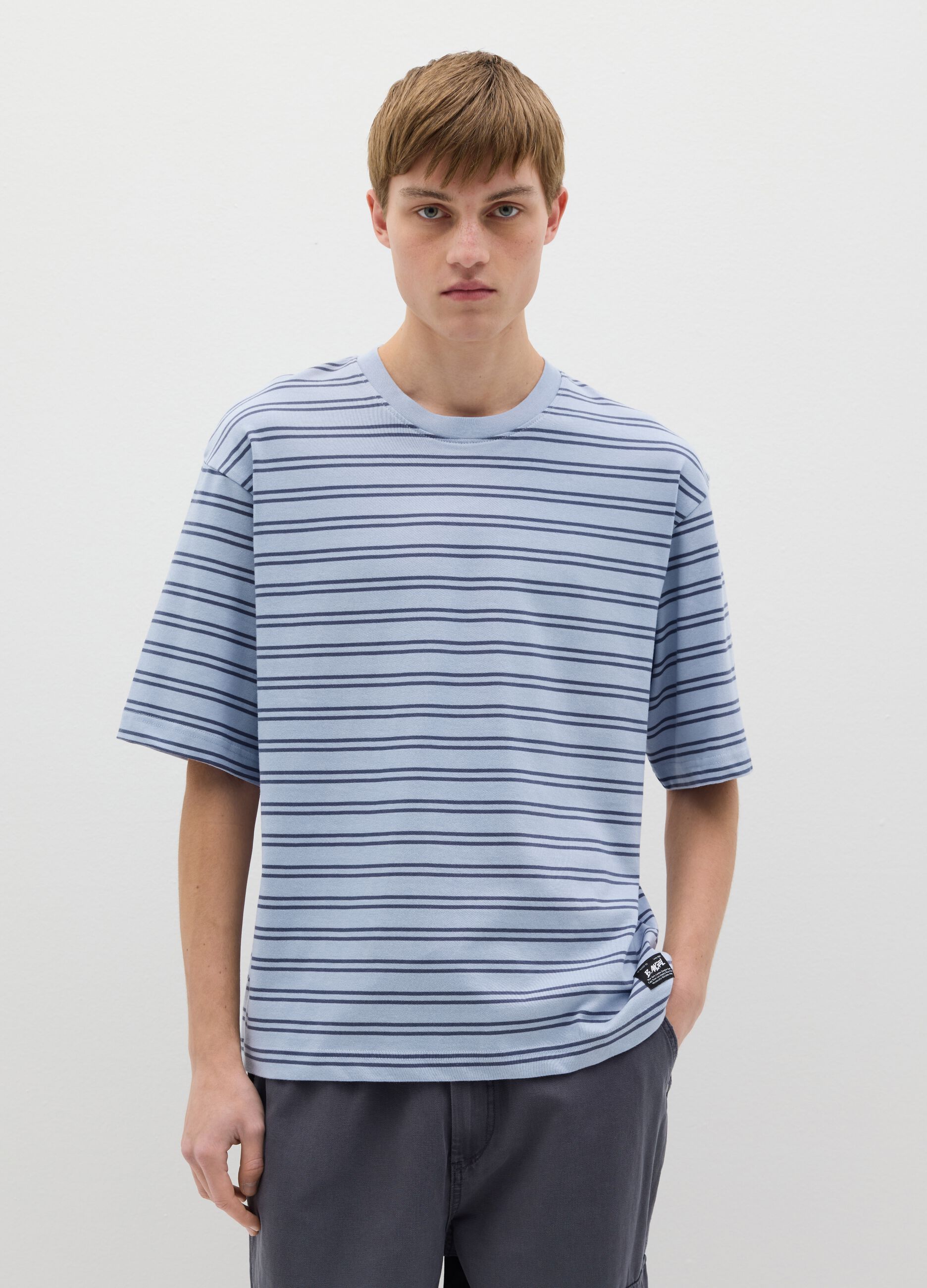 Striped cotton T-shirt