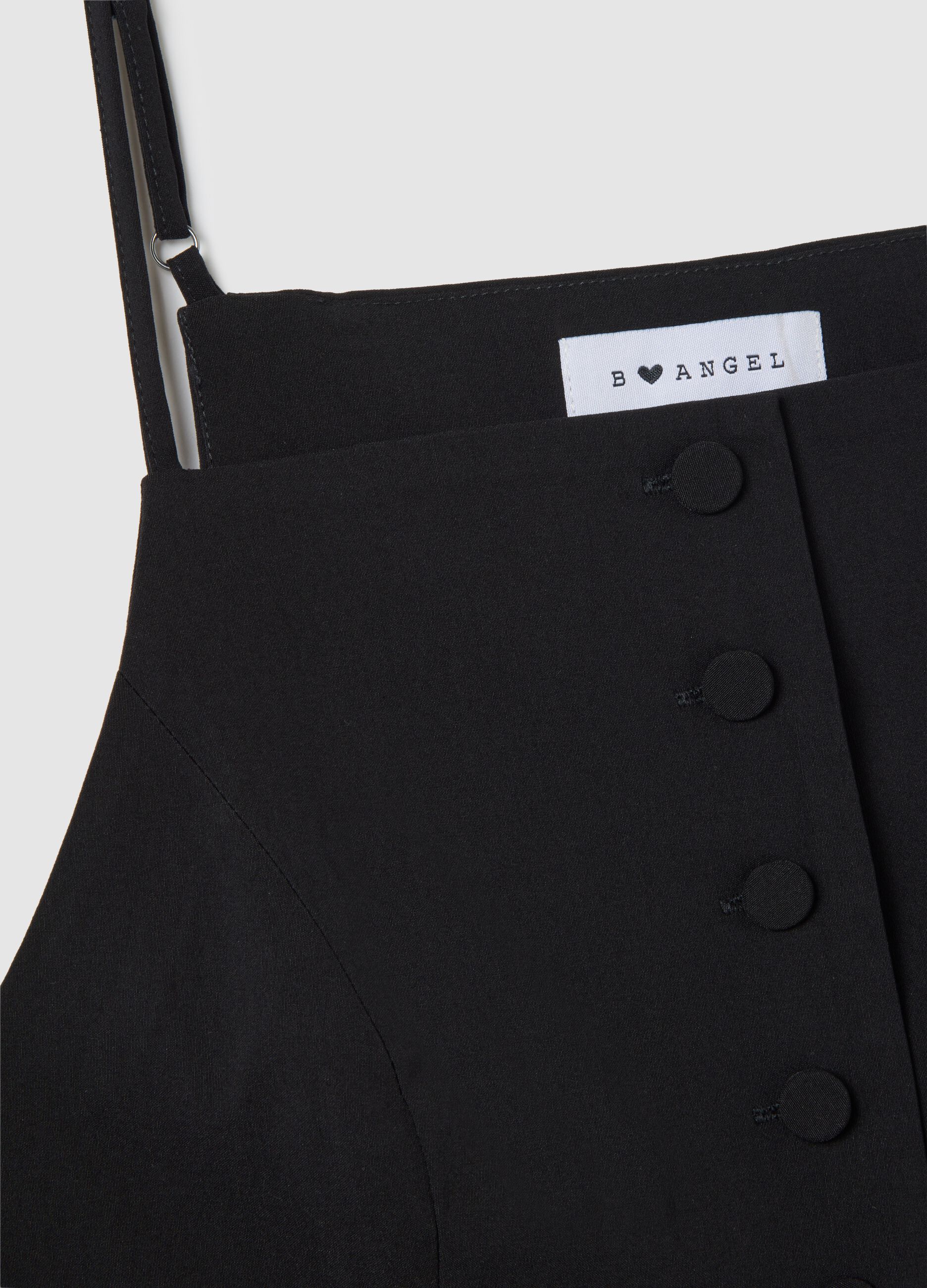 Gilet in misto viscosa nero fitted