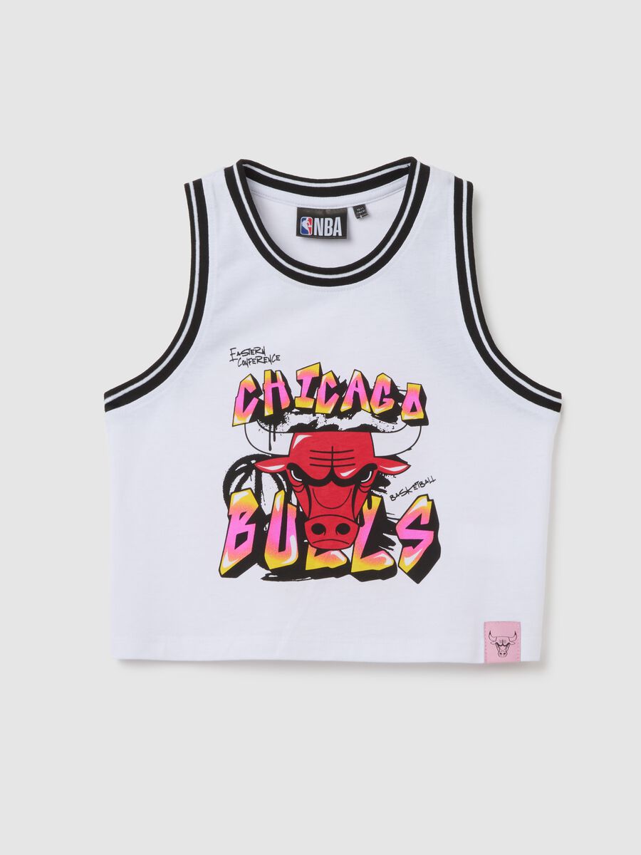 Girls' pure cotton white regular fit tank top_3