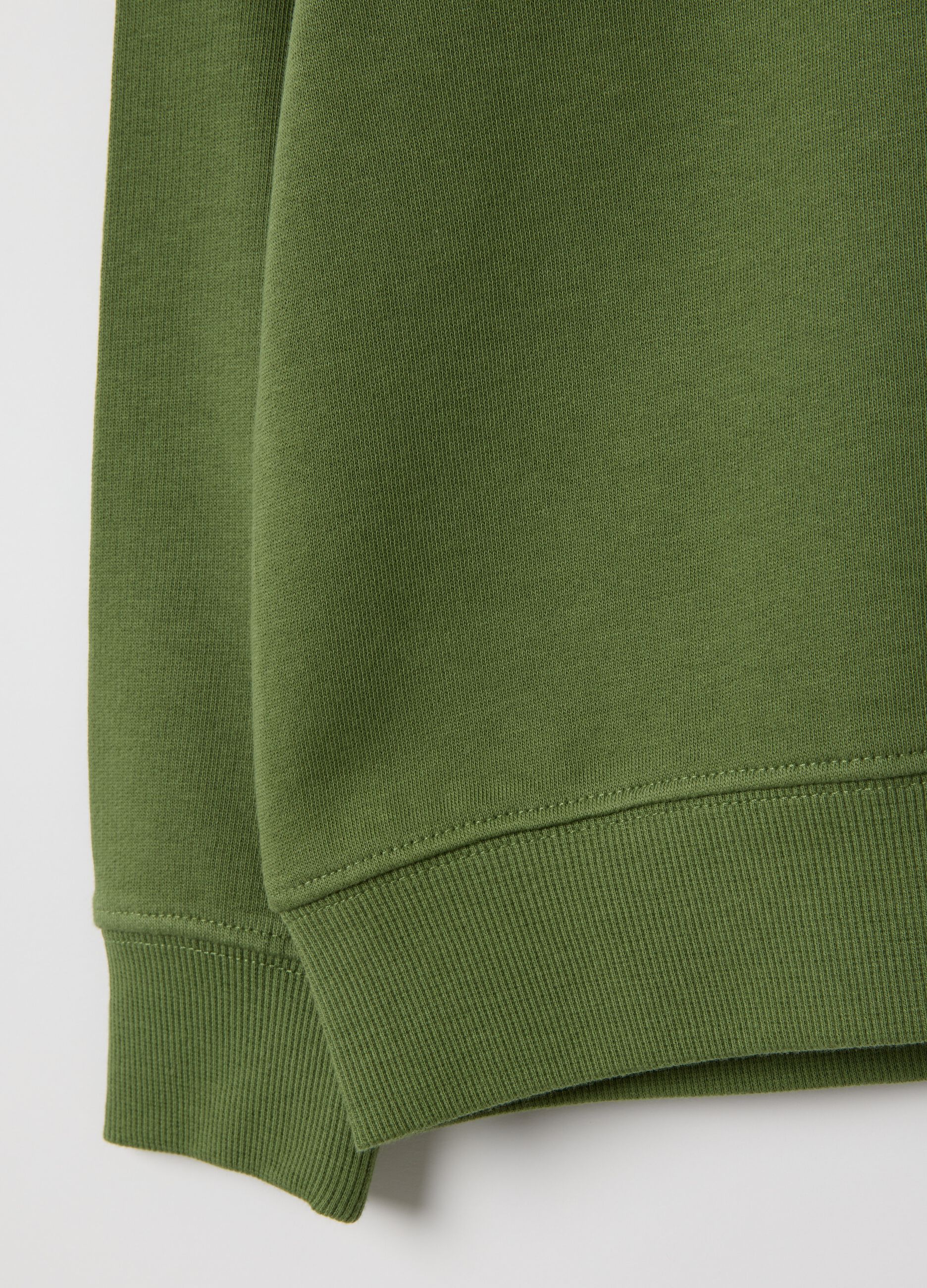Children's Sweatshirt in Pure Green Cotton