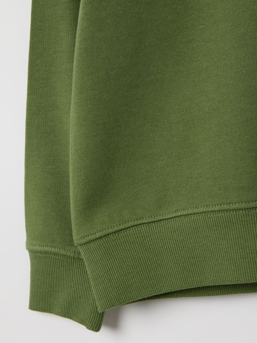 Children's Sweatshirt in Pure Green Cotton_3