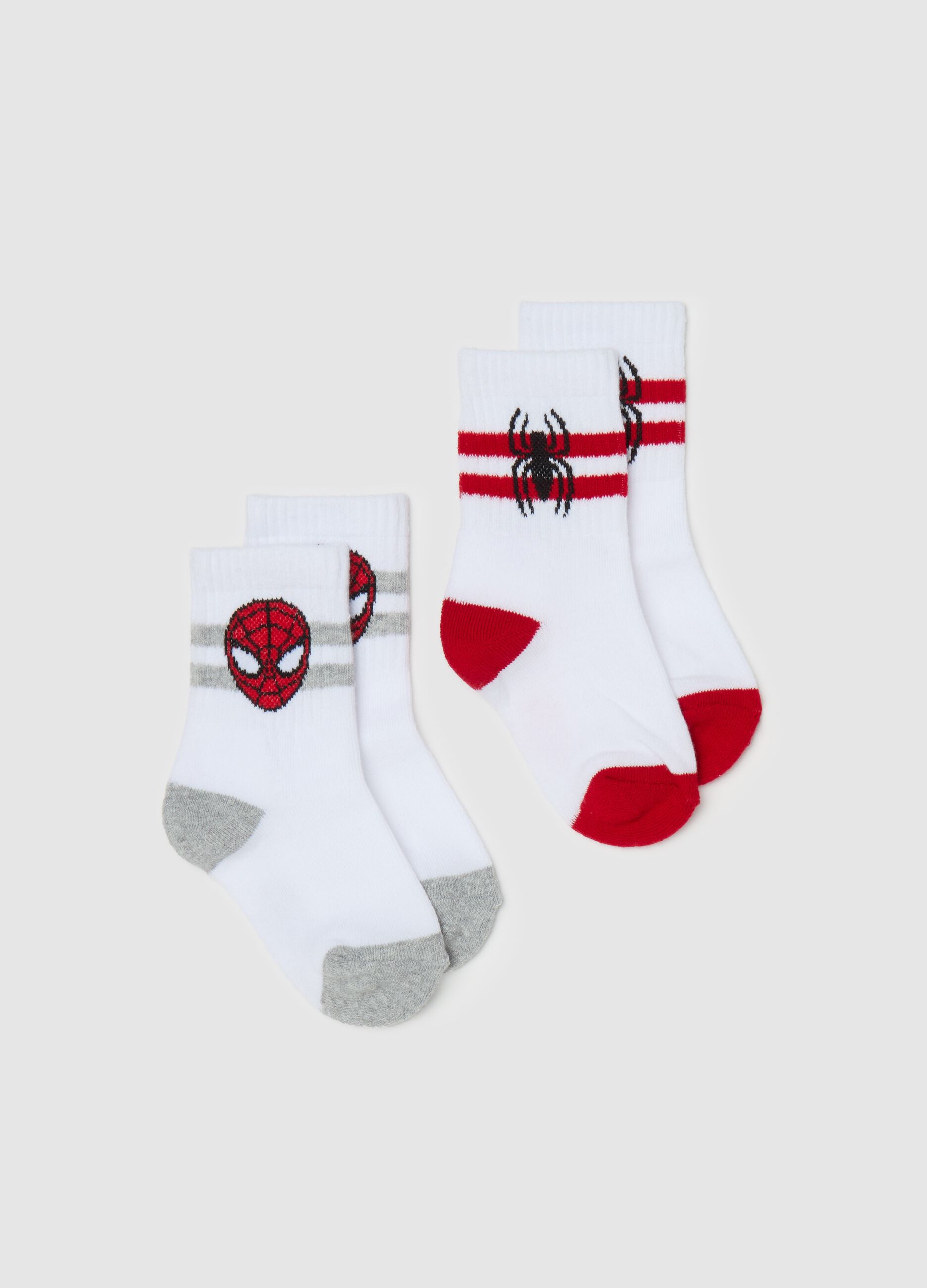 Two-pair pack socks with Spider-Man design