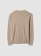 Maglia beige girocollo in misto cotone e cashmere regular fit_2