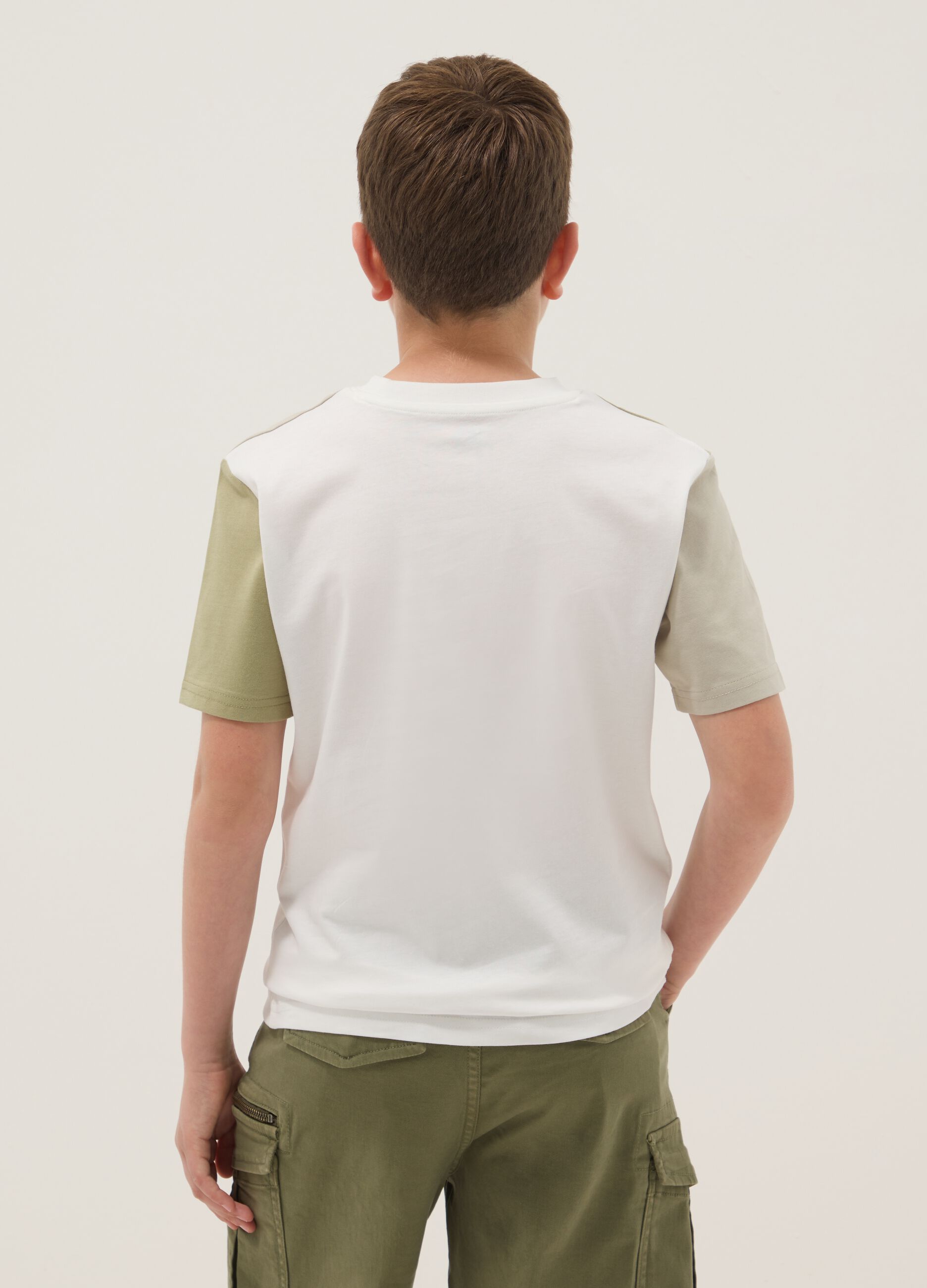 White pure cotton short-sleeve T-shirt