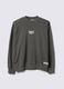 Black cotton blend regular fit sweatshirt with Everlast logo_4