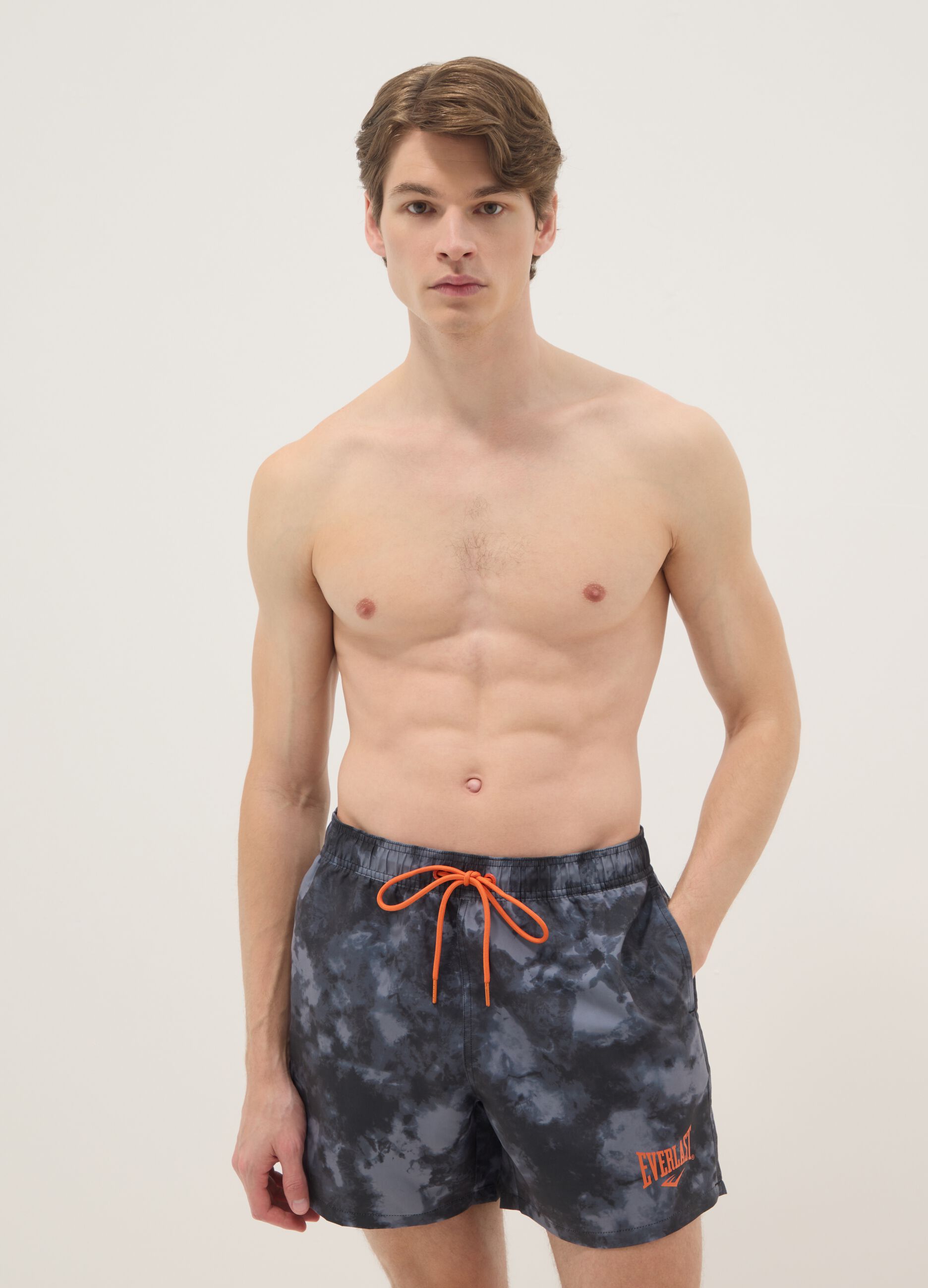 Boxer da mare multicolor regular fit con stampa Everlast