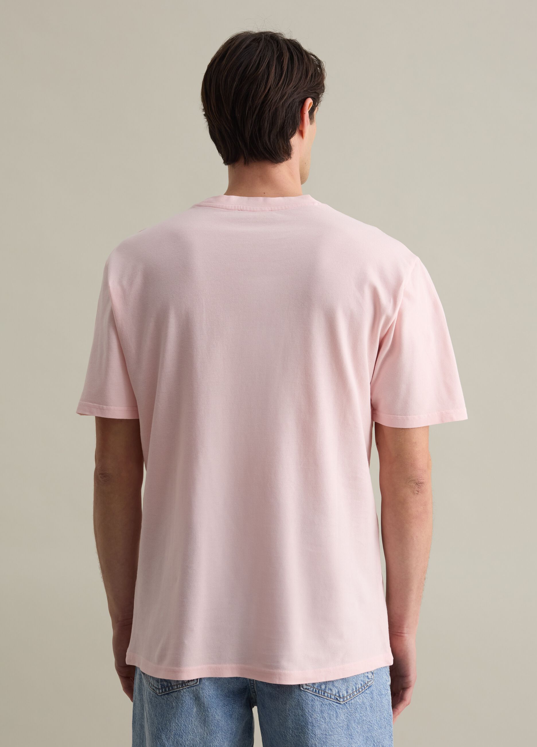 Solid colour cotton T-shirt