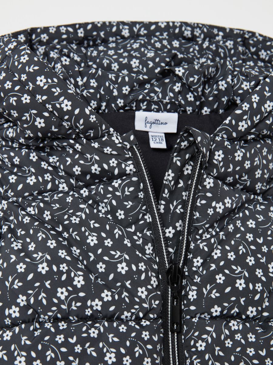 Piumino floreale con cappuccio_3