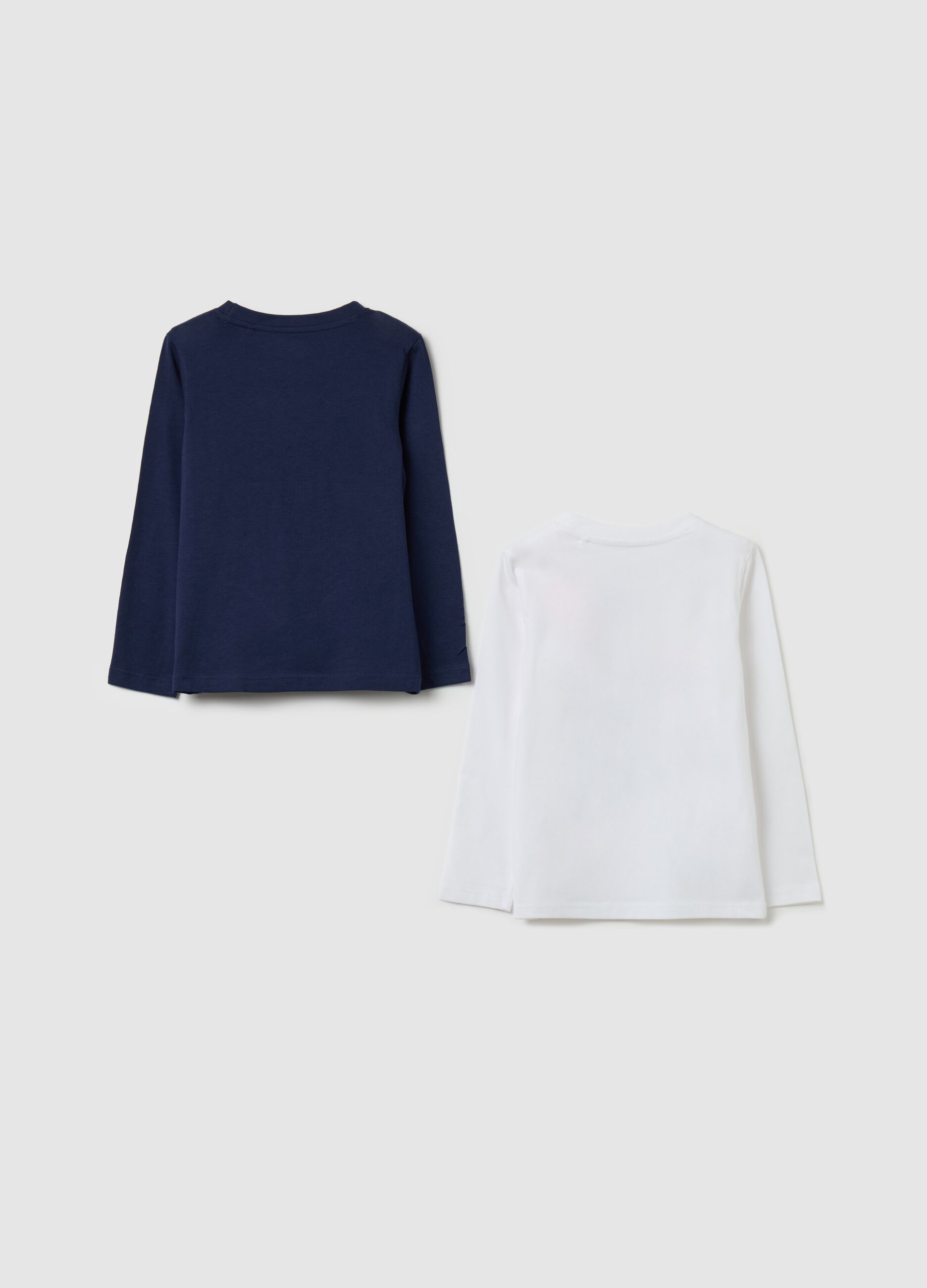 Two-pack long-sleeved T-shirt with print