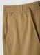 Beige stretch cotton chino shorts, regular fit_5
