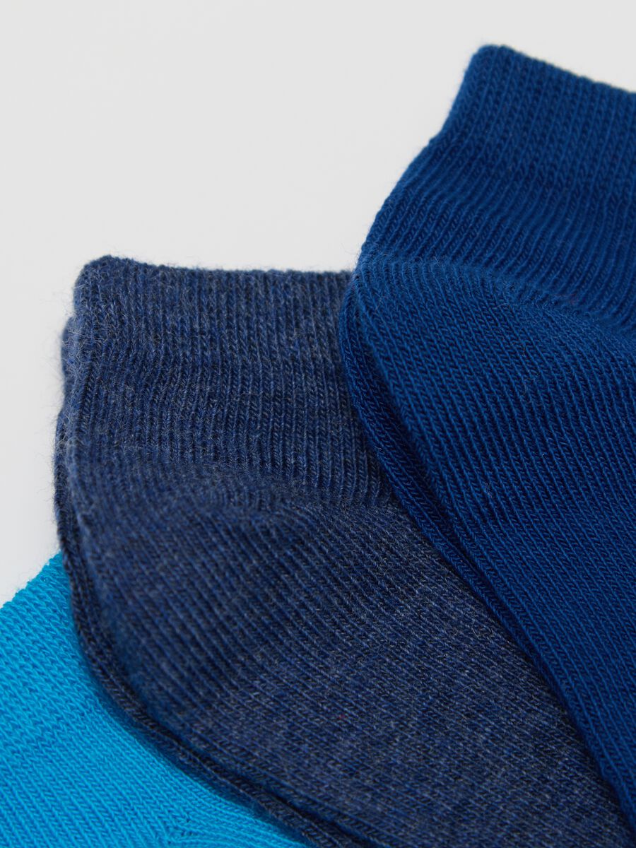 Five-pair pack white and light blue stretch shoe liners_2