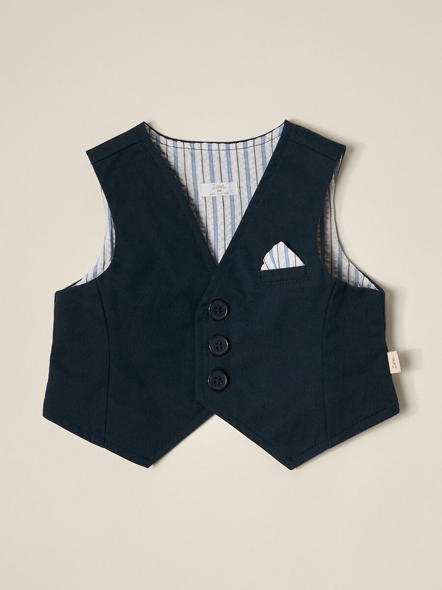 IANA newborn boy gilet in Milano stitch_0