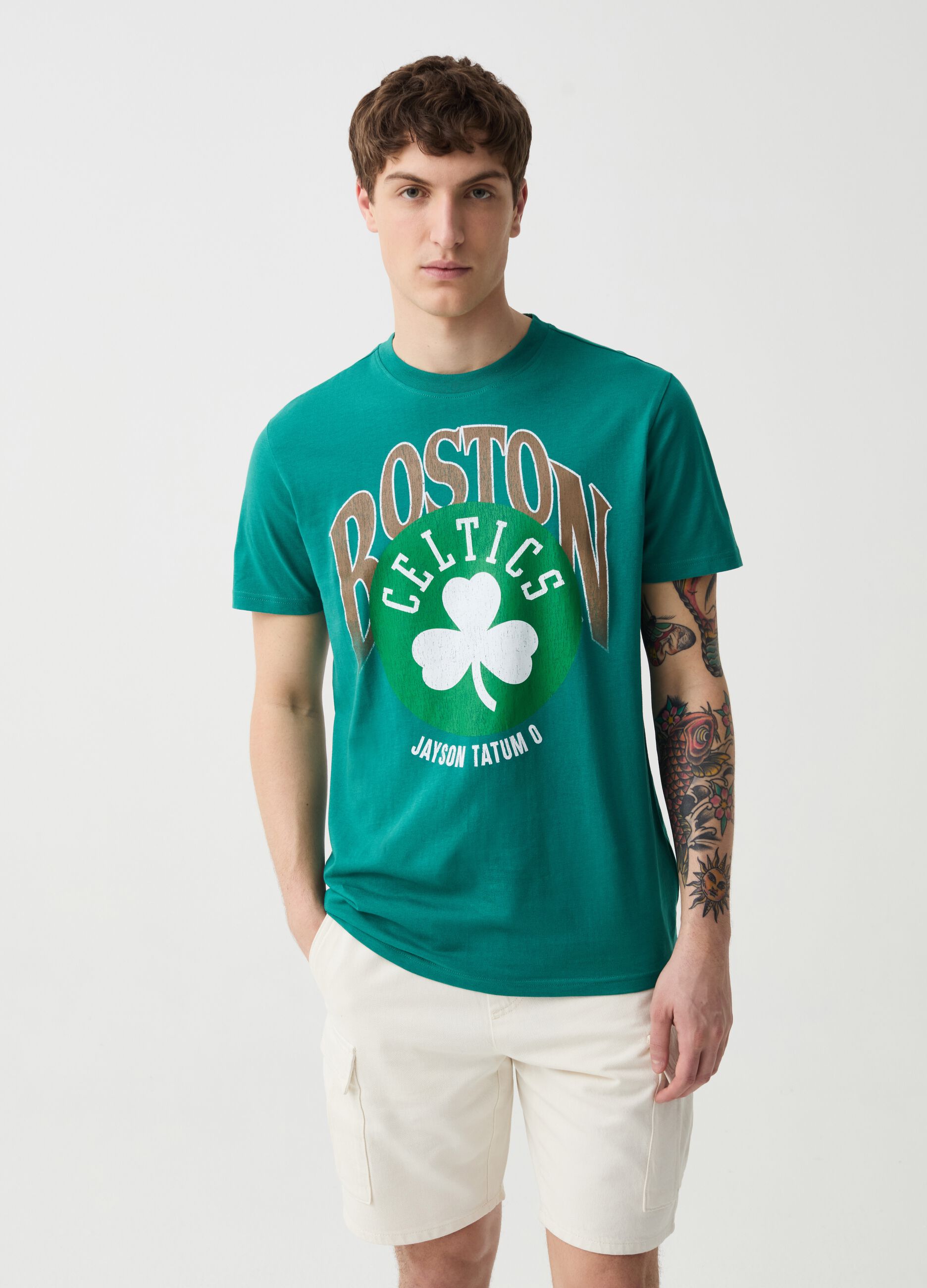 Ovs T-shirt con stampa NBA Boston Celtics