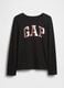 Black long-sleeve pure cotton T-shirt with GAP logo_2