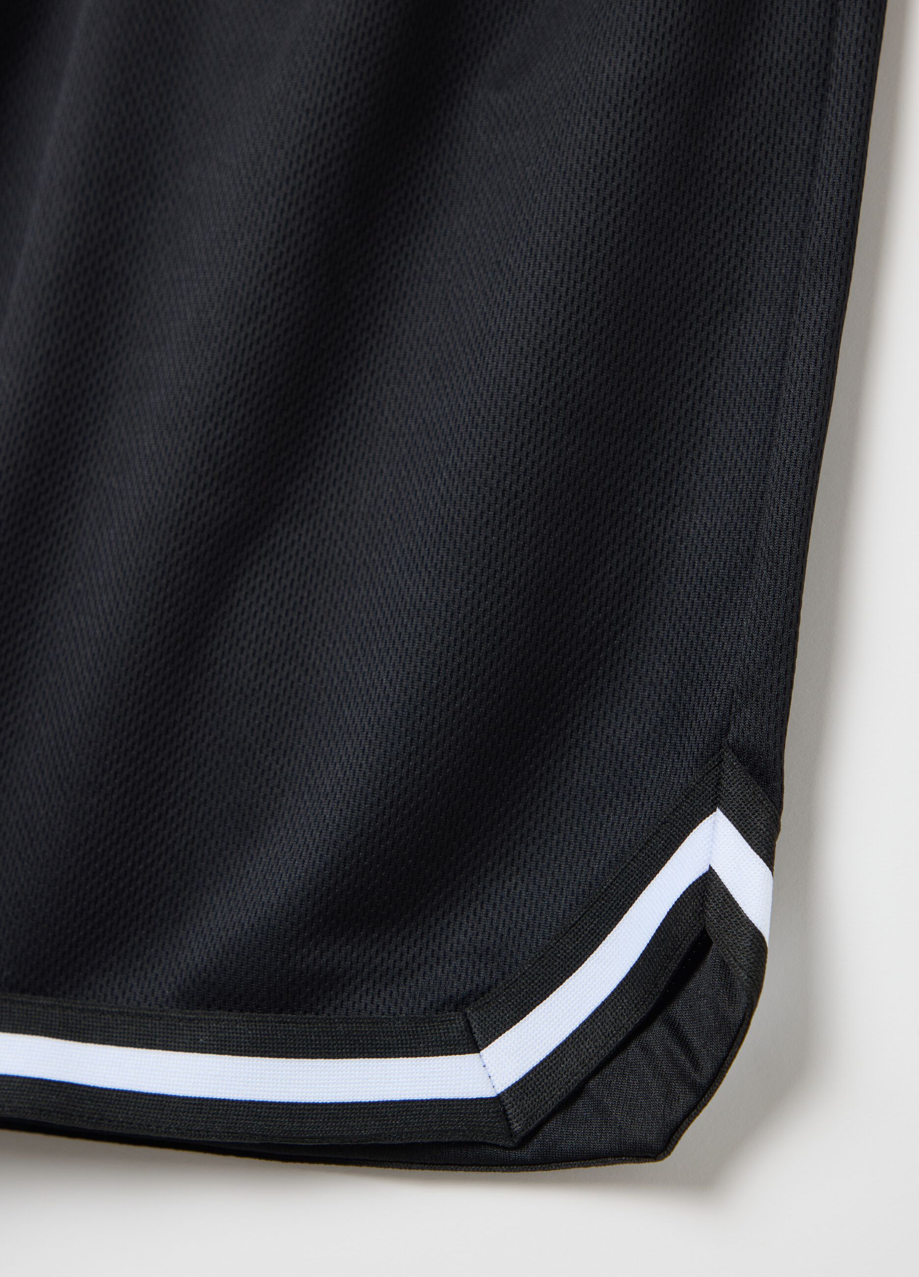 Bermuda da uomo in misto nero relaxed fit