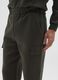 Regular fit brown cotton blend trousers_3