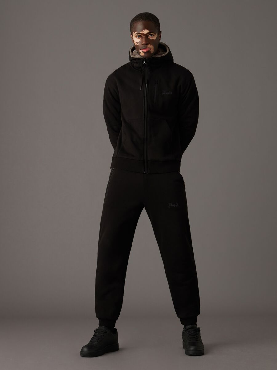 Teddy Reversible Sweatpants Black_0