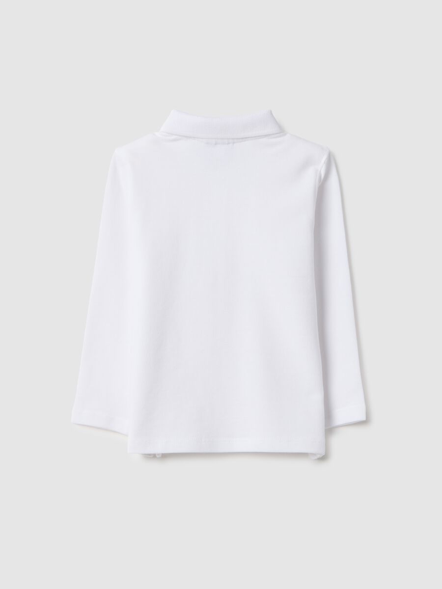 White pure cotton polo for boys regular fit_1