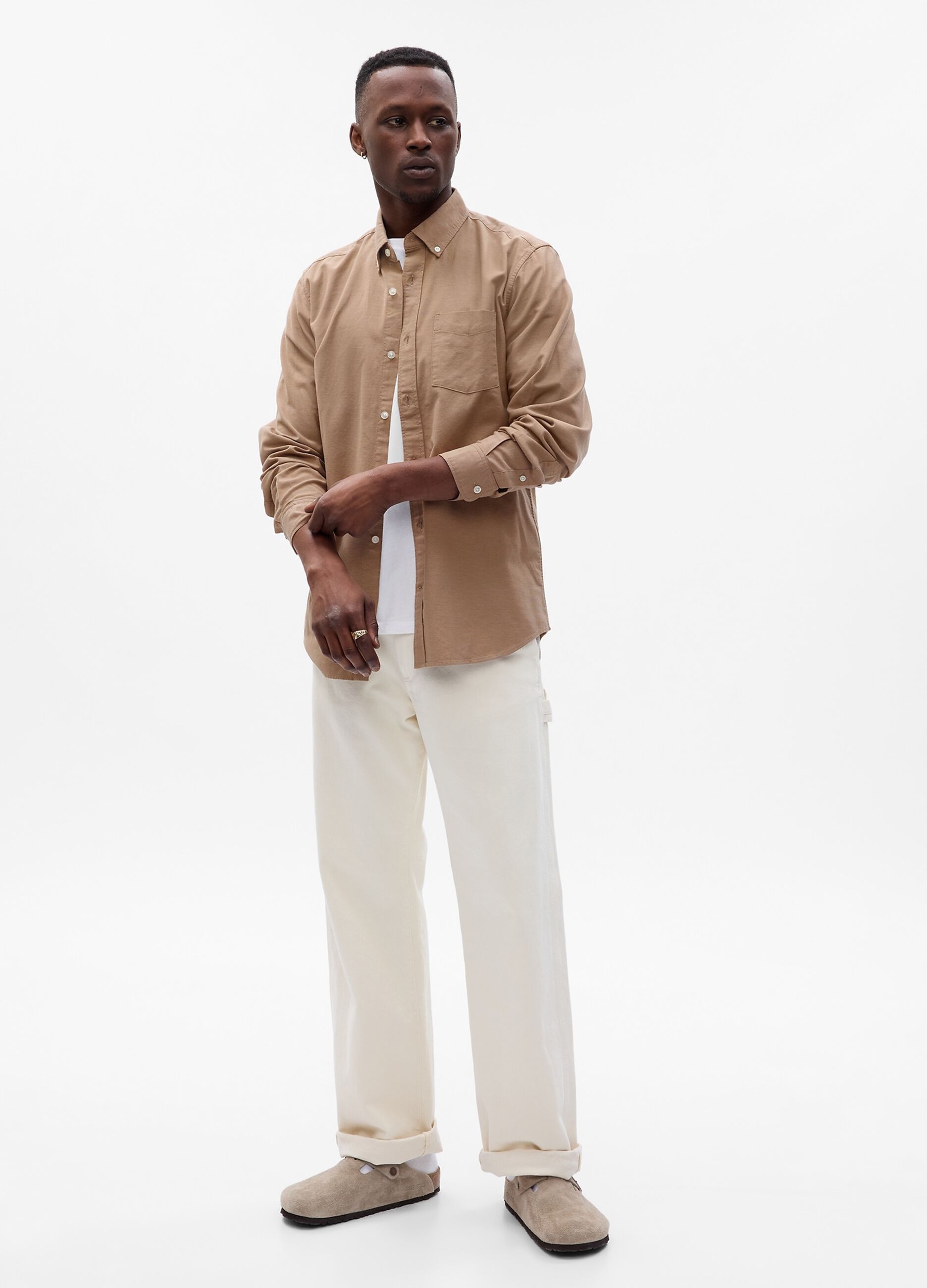 Camicia cheap uomo beige