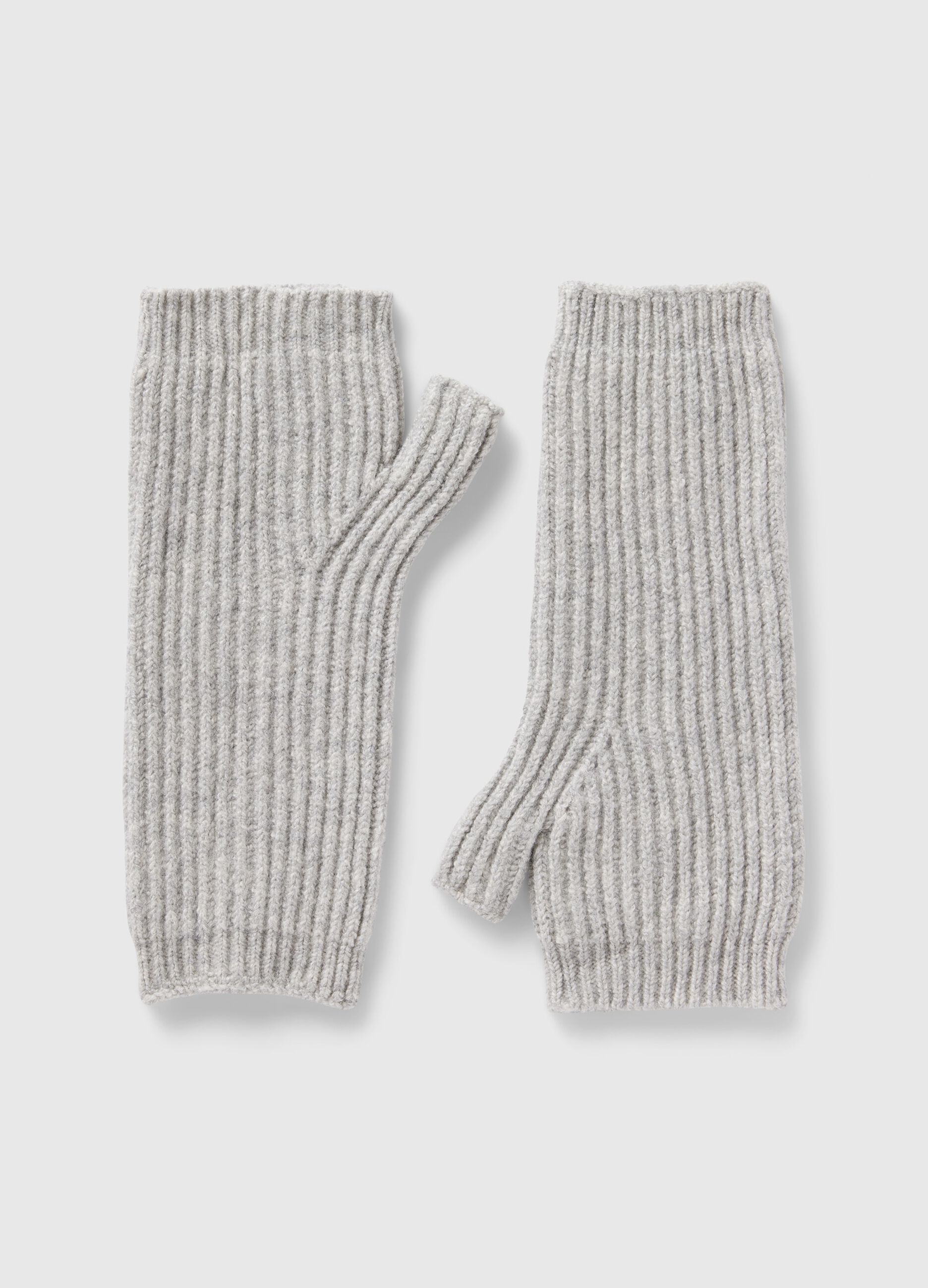Ribbed half-finger gloves