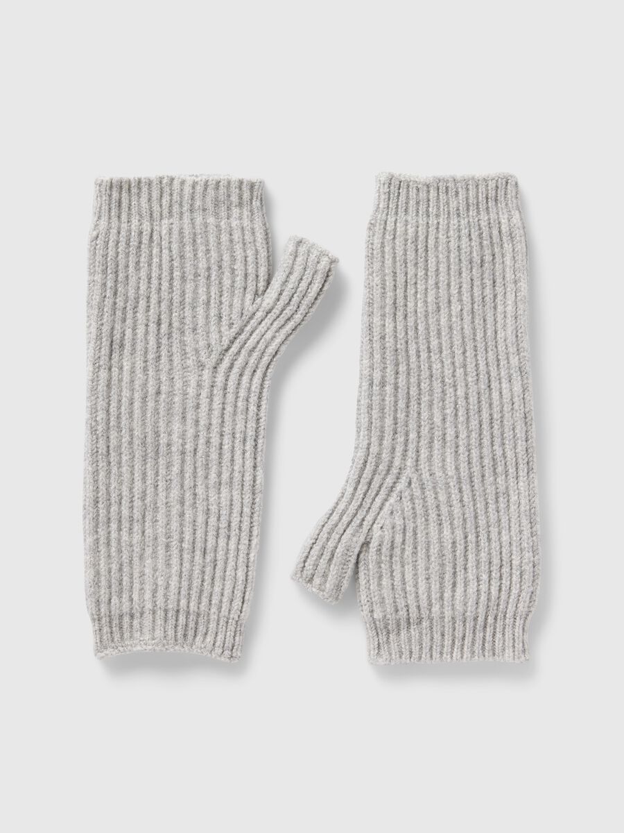 Ribbed half-finger gloves_0