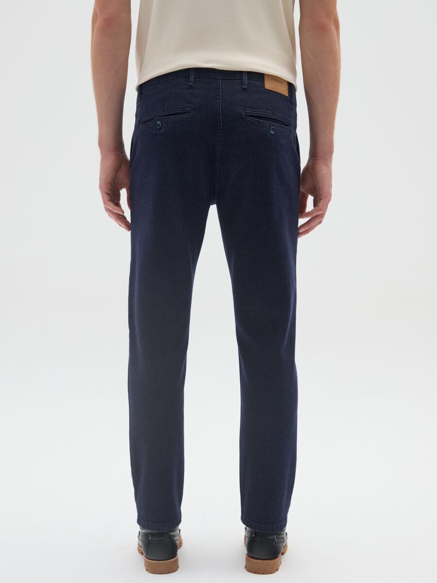Blue Denim Chino Trousers_2