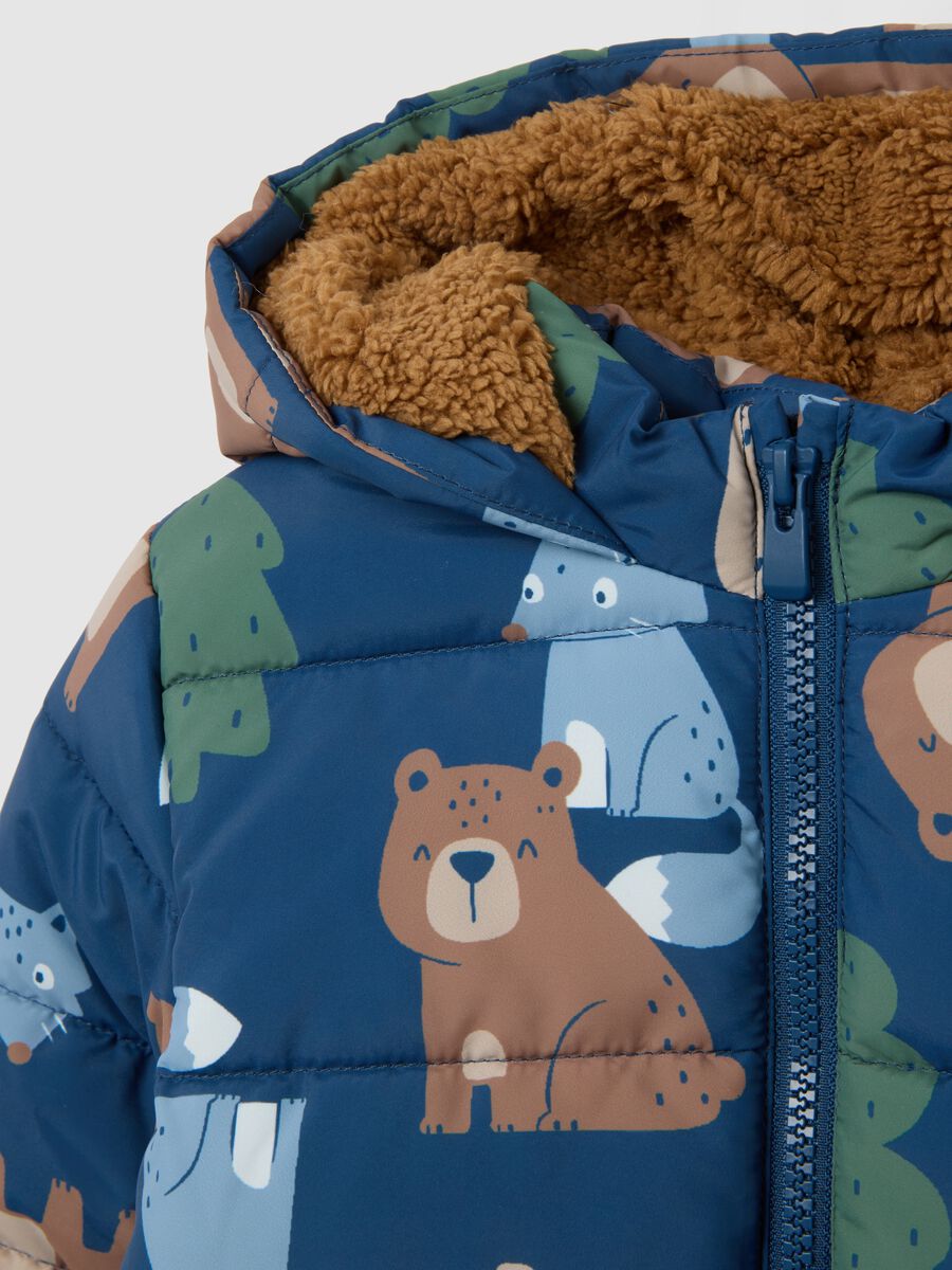 Child's padded multicolour jacket with regular fit and print_3