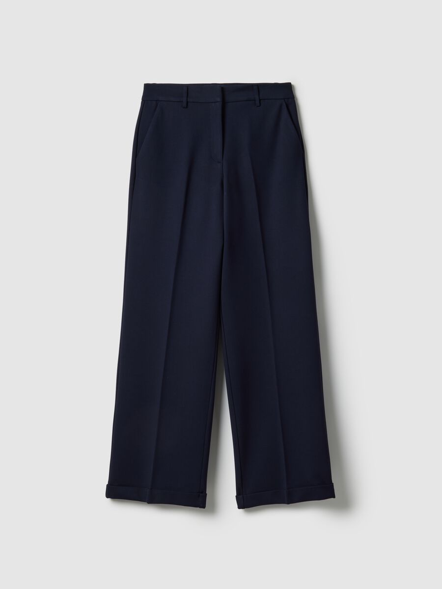 Blue Slim Fit Chino Trousers_4