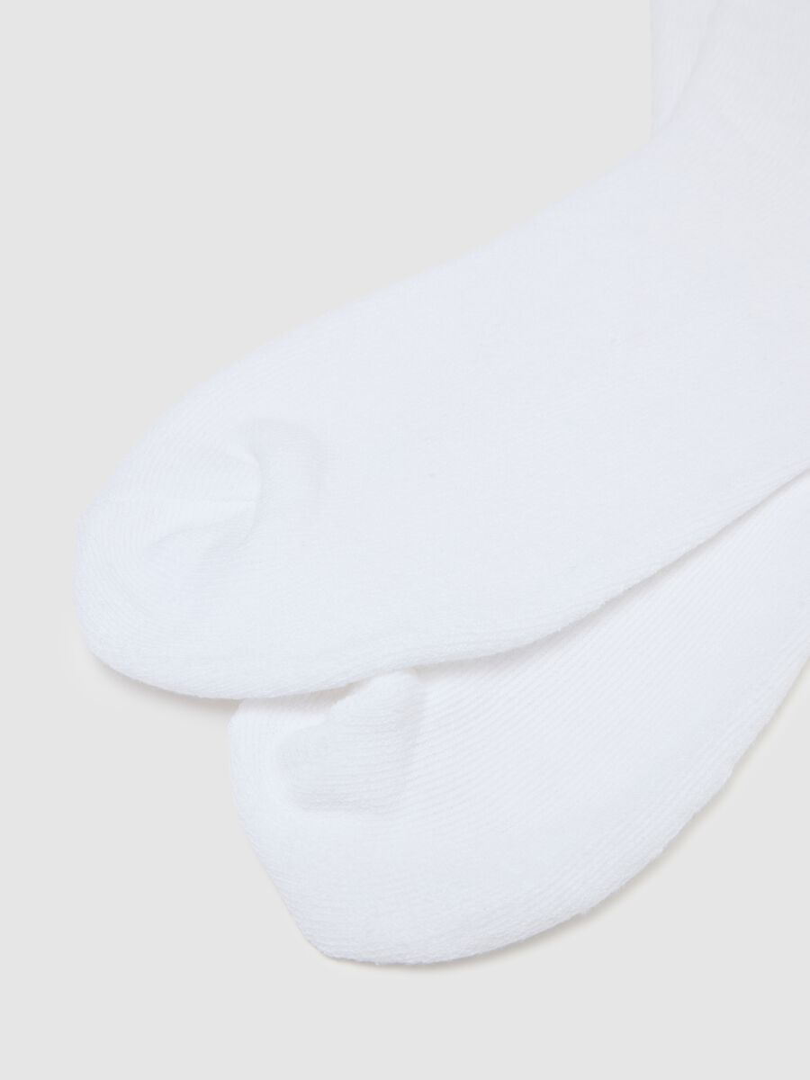 Tripack of white sports socks in elasticated cotton_2