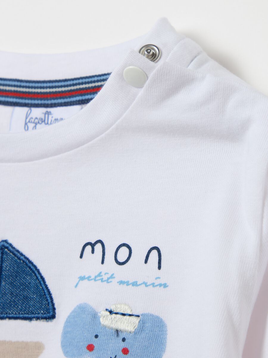 Long-sleeved cotton T-shirt with nautical print_3