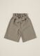 Grey Paper Bag Trousers for Baby Girl_0