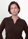 Brown viscose-blend polo-collar jumper with relaxed fit_0