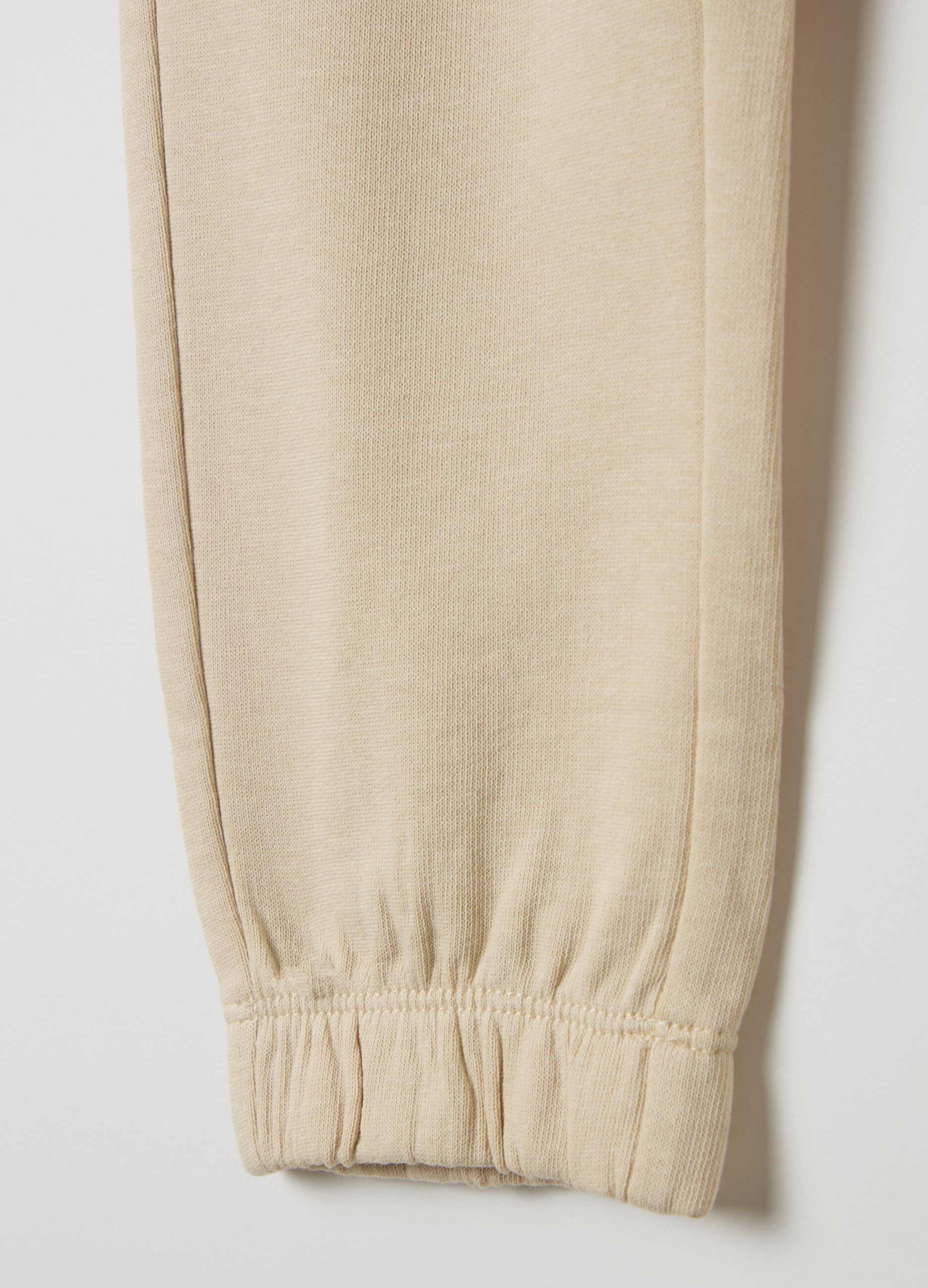 Fleece joggers with drawstring