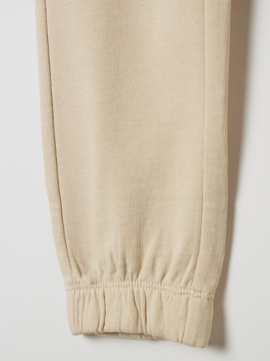 Fleece joggers with drawstring_3