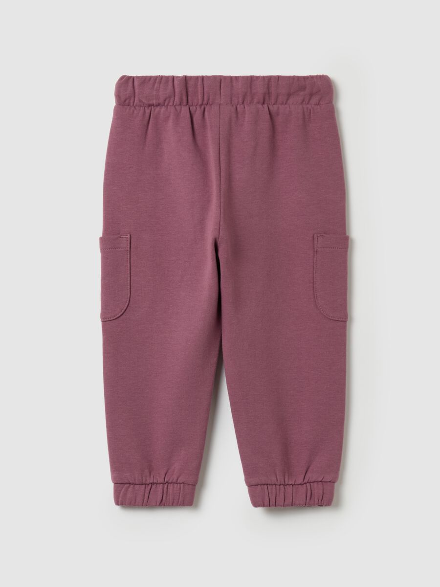 Plush joggers with pockets and drawstring_1