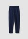 Blue pure cotton joggers, regular fit_4